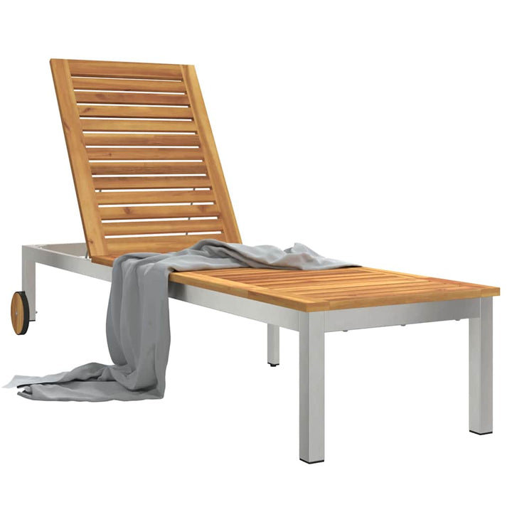 Solstol Olivenatur 205 X 53 X 100 Cm Massivt Akaciaträ