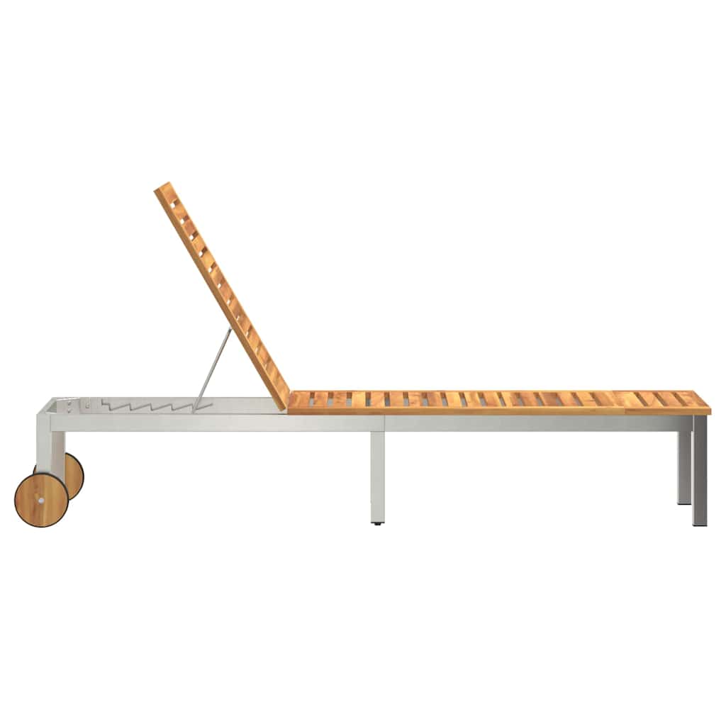 Solstol Olivenatur 205 X 53 X 100 Cm Massivt Akaciaträ