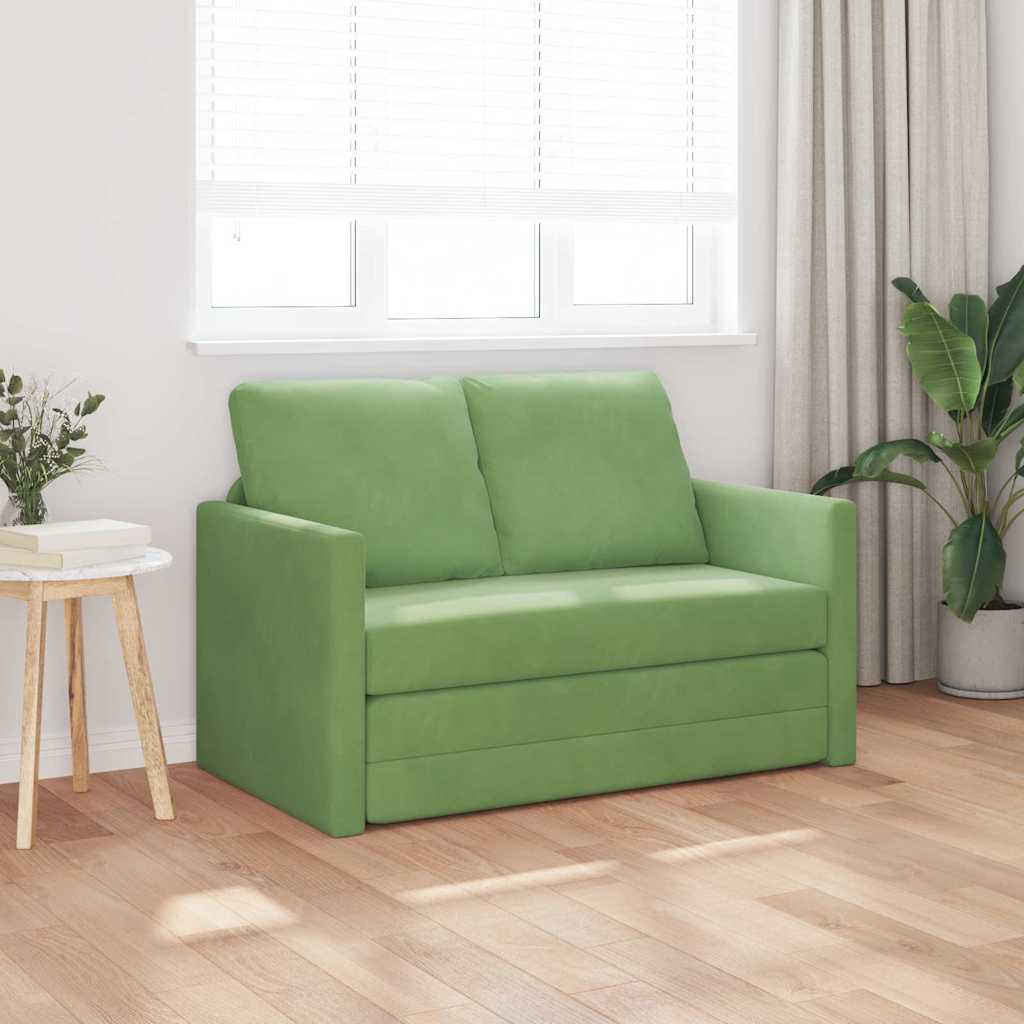 Soffsäng Ljusgrön 204 X 122 X 60 Cm Sammet