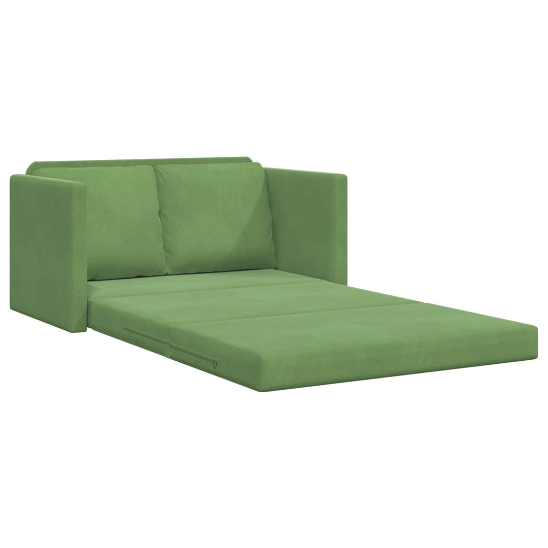 Soffsäng Ljusgrön 204 X 122 X 60 Cm Sammet