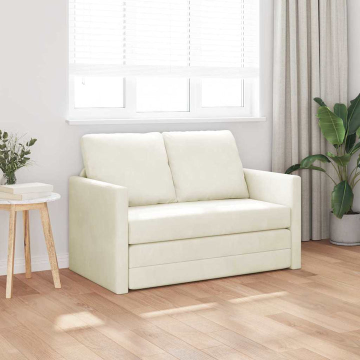 Soffsäng Kräm 204 X 122 X 60 Cm Sammet