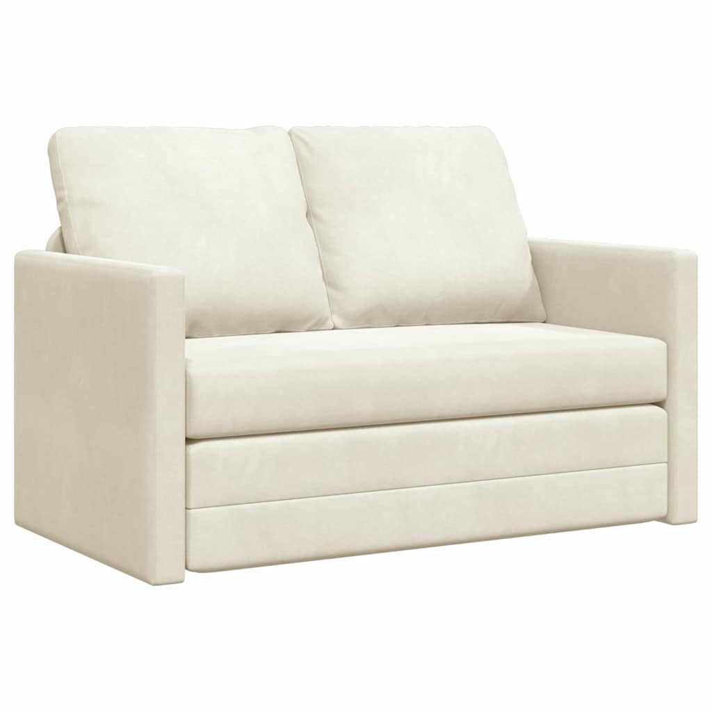 Soffsäng Kräm 204 X 122 X 60 Cm Sammet