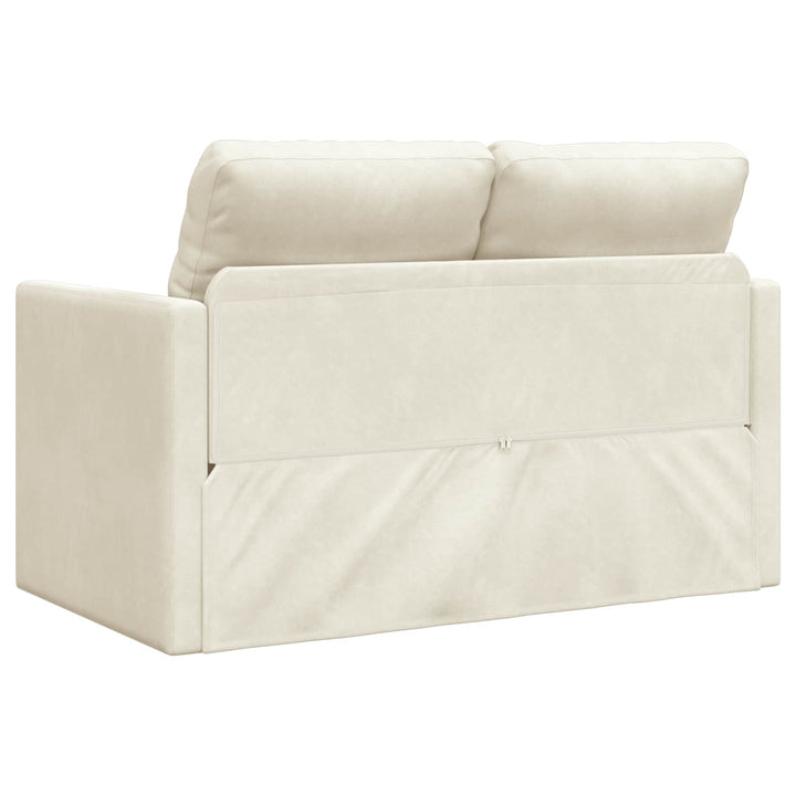 Soffsäng Kräm 204 X 122 X 60 Cm Sammet