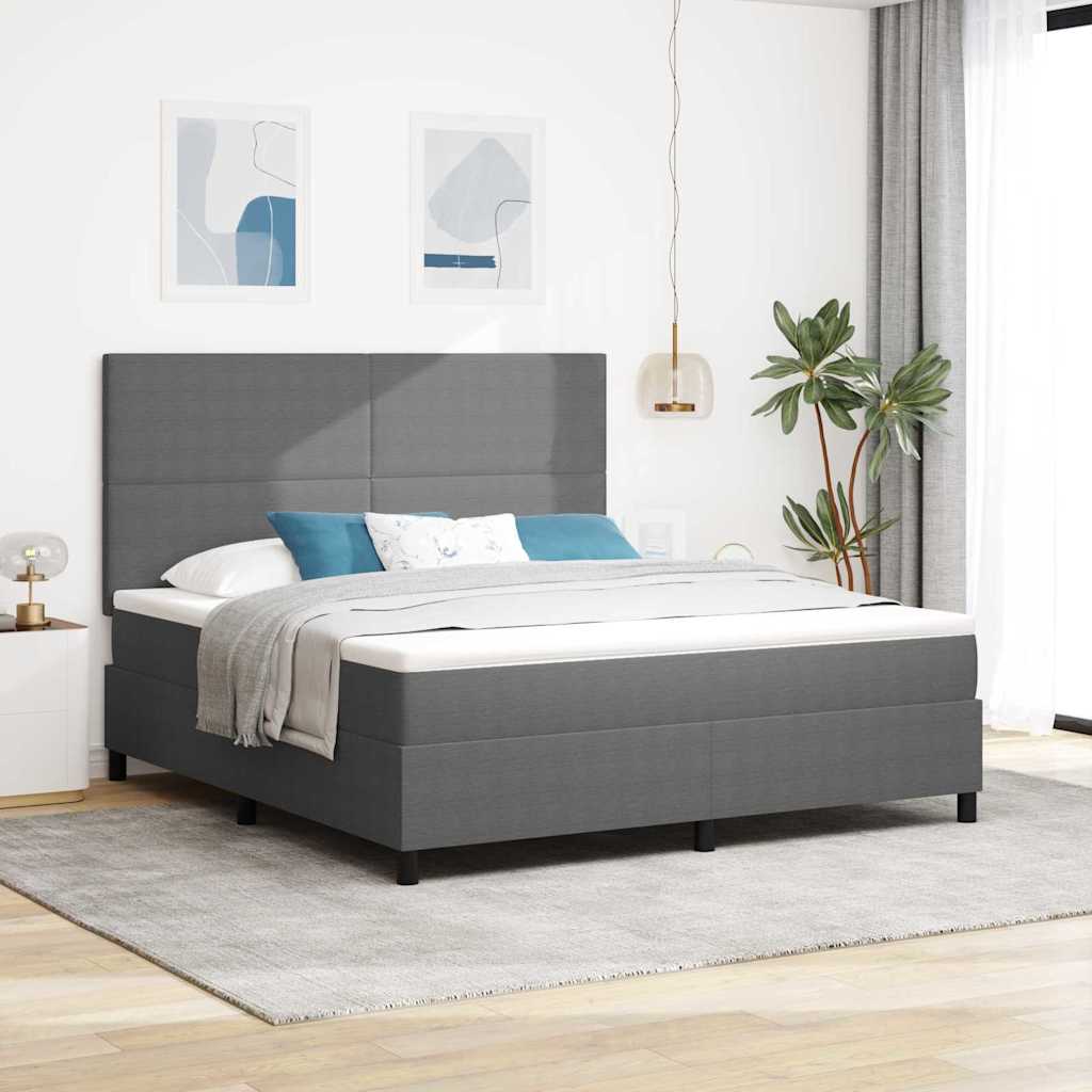 Led Box Säng Och Vit Kordread Tyg