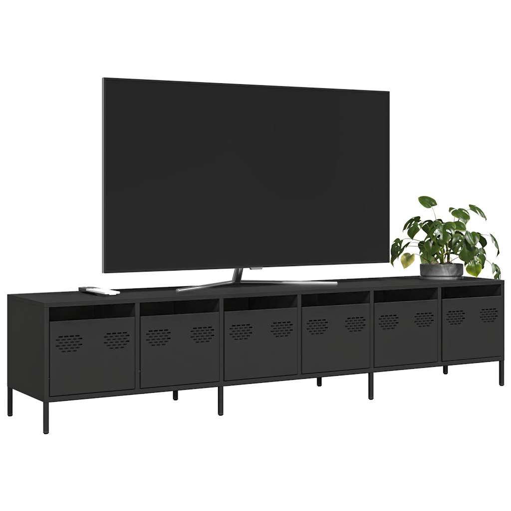 Tv-Bänk 202X39X43,5 Cm Kallvalsat Stål