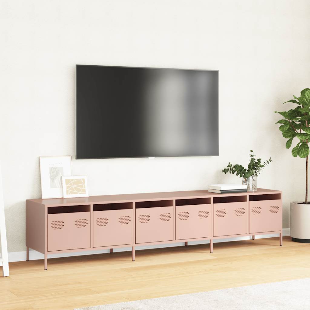 Tv-Bänk 202X39X43,5 Cm Kallvalsat Stål