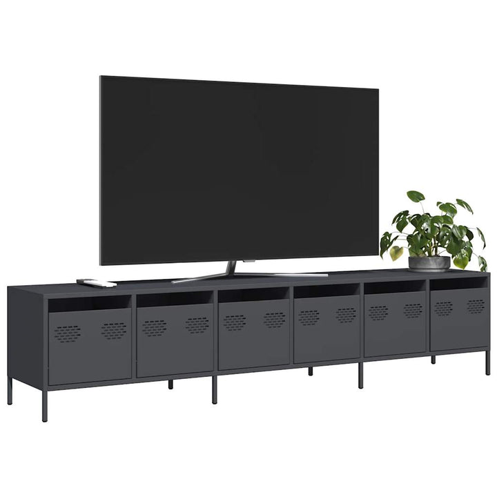 Tv-Bänk 202X39X43,5 Cm Kallvalsat Stål