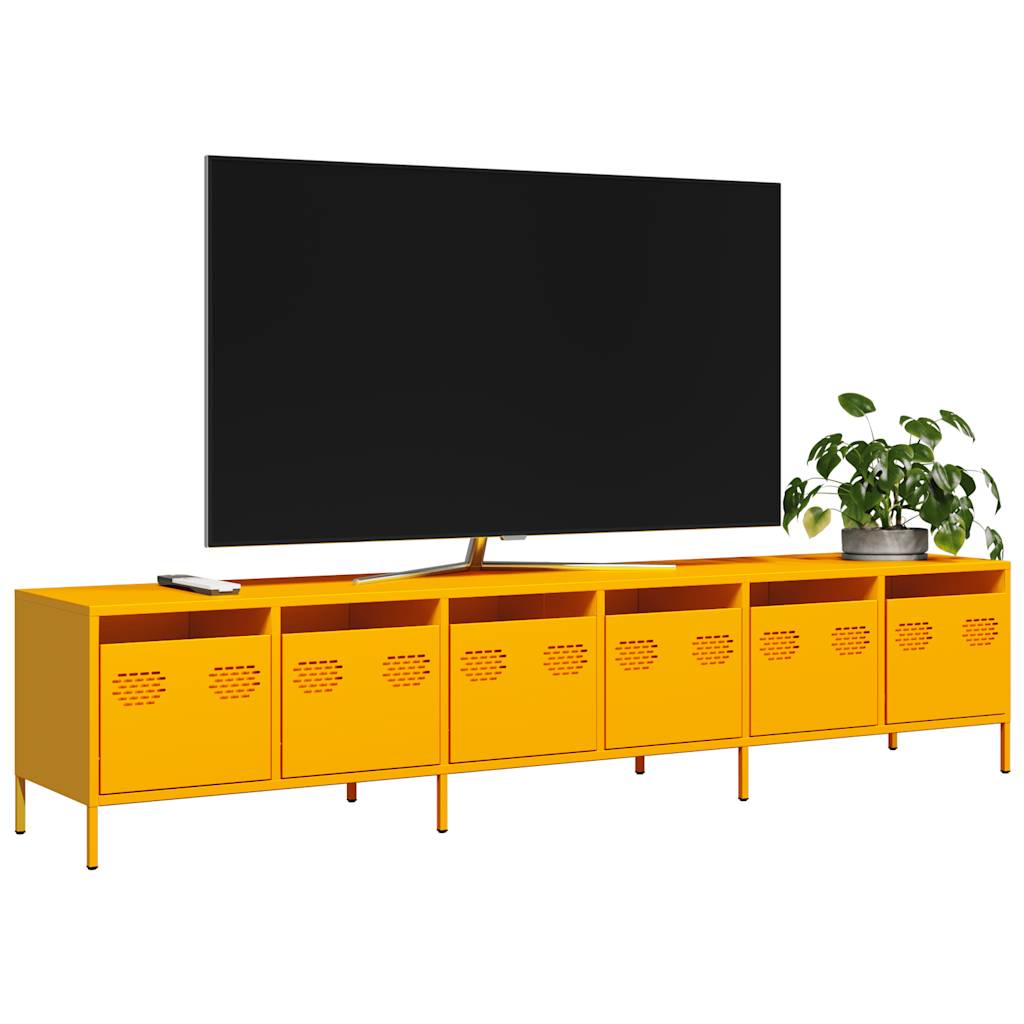 Tv-Bänk 202X39X43,5 Cm Kallvalsat Stål