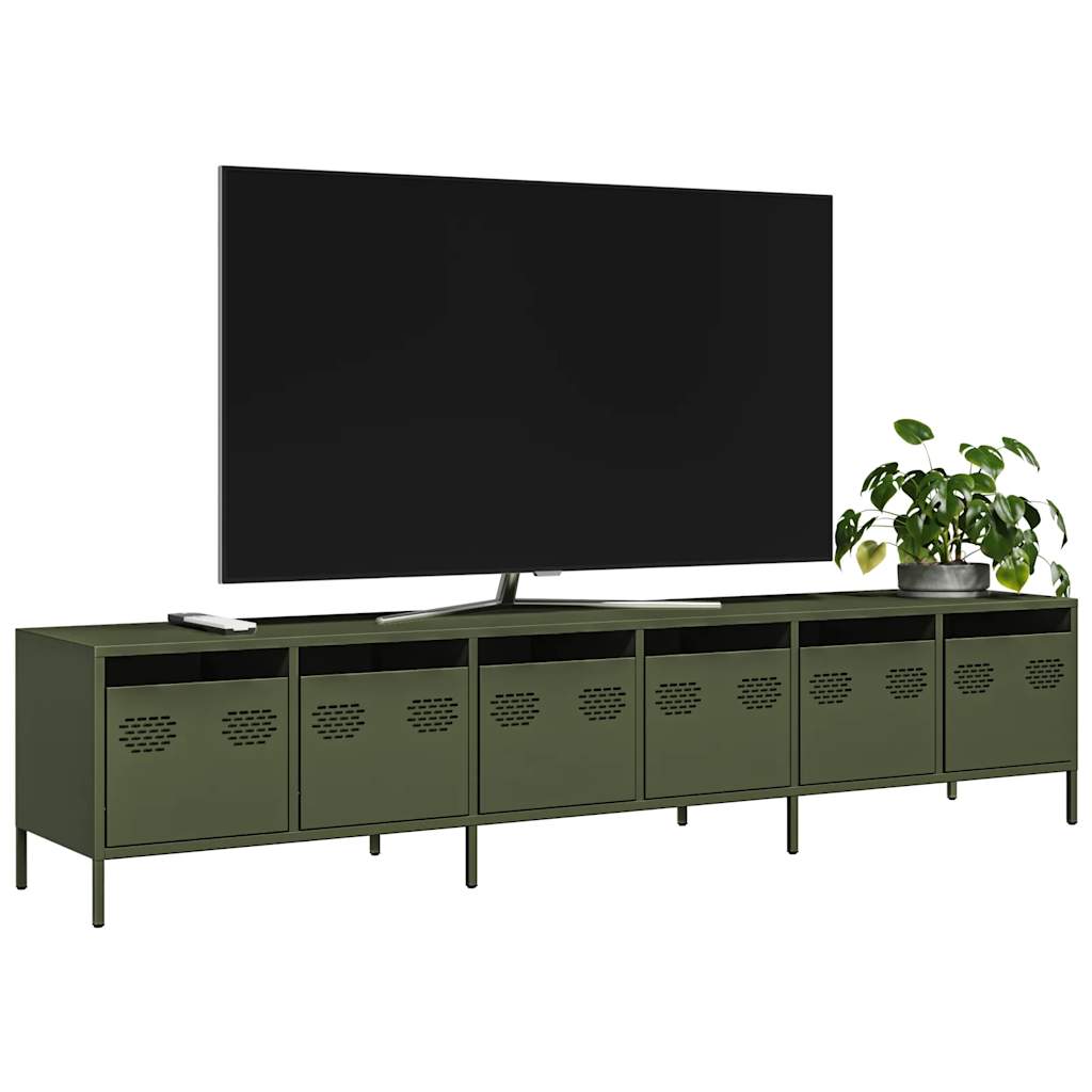 Tv-Bänk 202X39X43,5 Cm Kallvalsat Stål