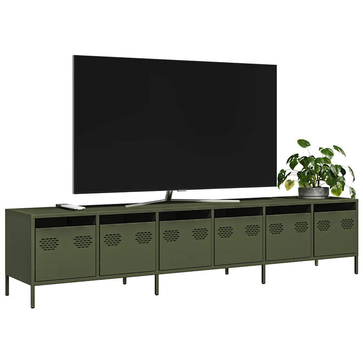 Tv-Bänk 202X39X43,5 Cm Kallvalsat Stål