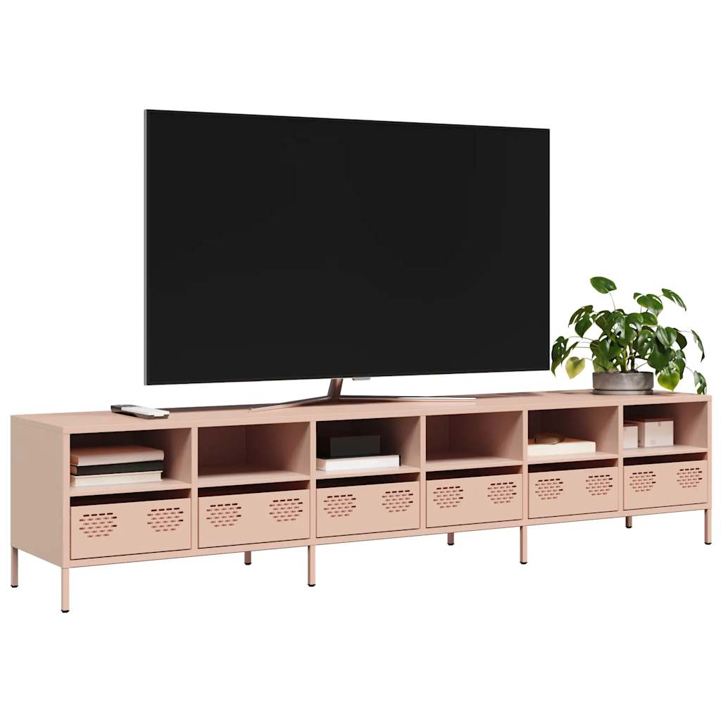 Tv-Bänk 202X39X43,5 Cm Kallvalsat Stål