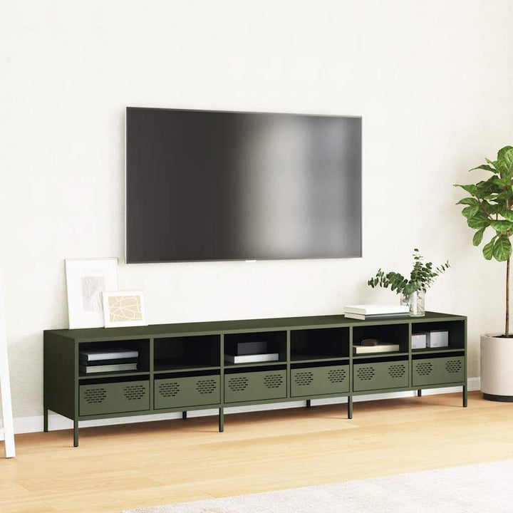 Tv-Bänk 202X39X43,5 Cm Kallvalsat Stål