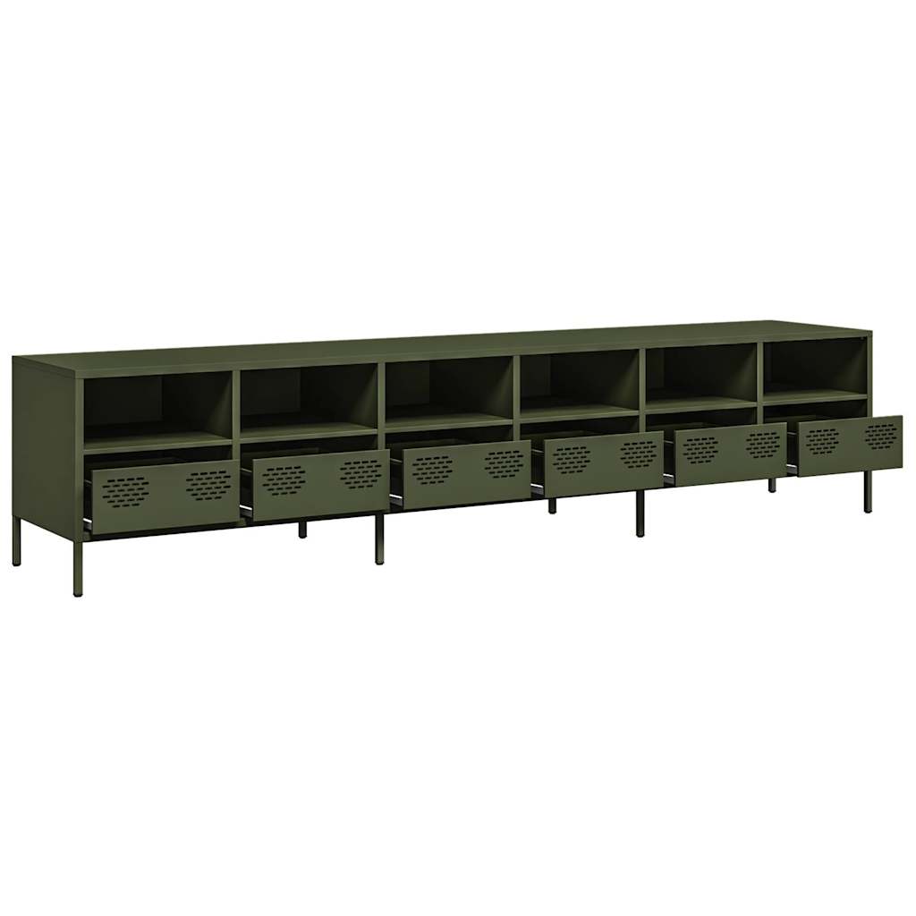 Tv-Bänk 202X39X43,5 Cm Kallvalsat Stål