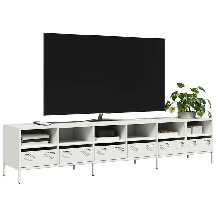 Tv-Bänk 202X39X43,5 Cm Kallvalsat Stål