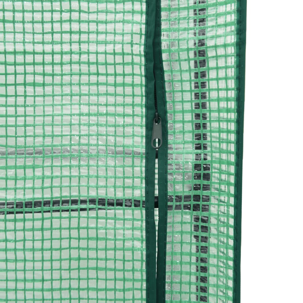 Odlingslåda Med Växthusöverdrag Hjul Rottinglook 80X50X182 Cm