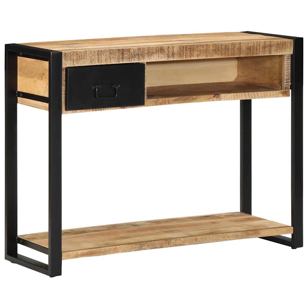 Avlastningsbord 100X35X75 Cm Massivt Grovt Trä Mango