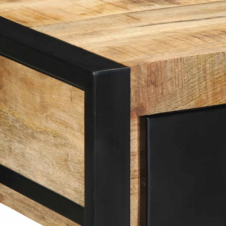 Avlastningsbord 100X35X75 Cm Massivt Grovt Trä Mango