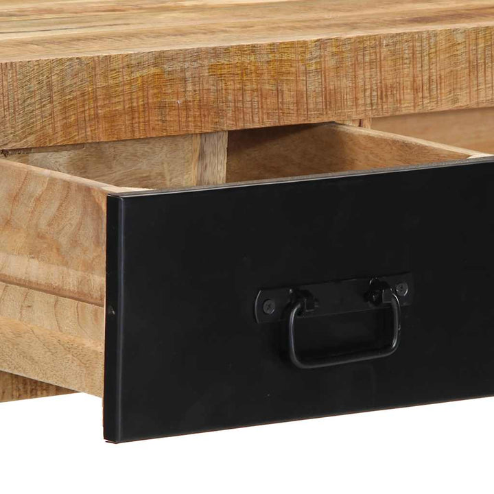 Avlastningsbord 100X35X75 Cm Massivt Grovt Trä Mango
