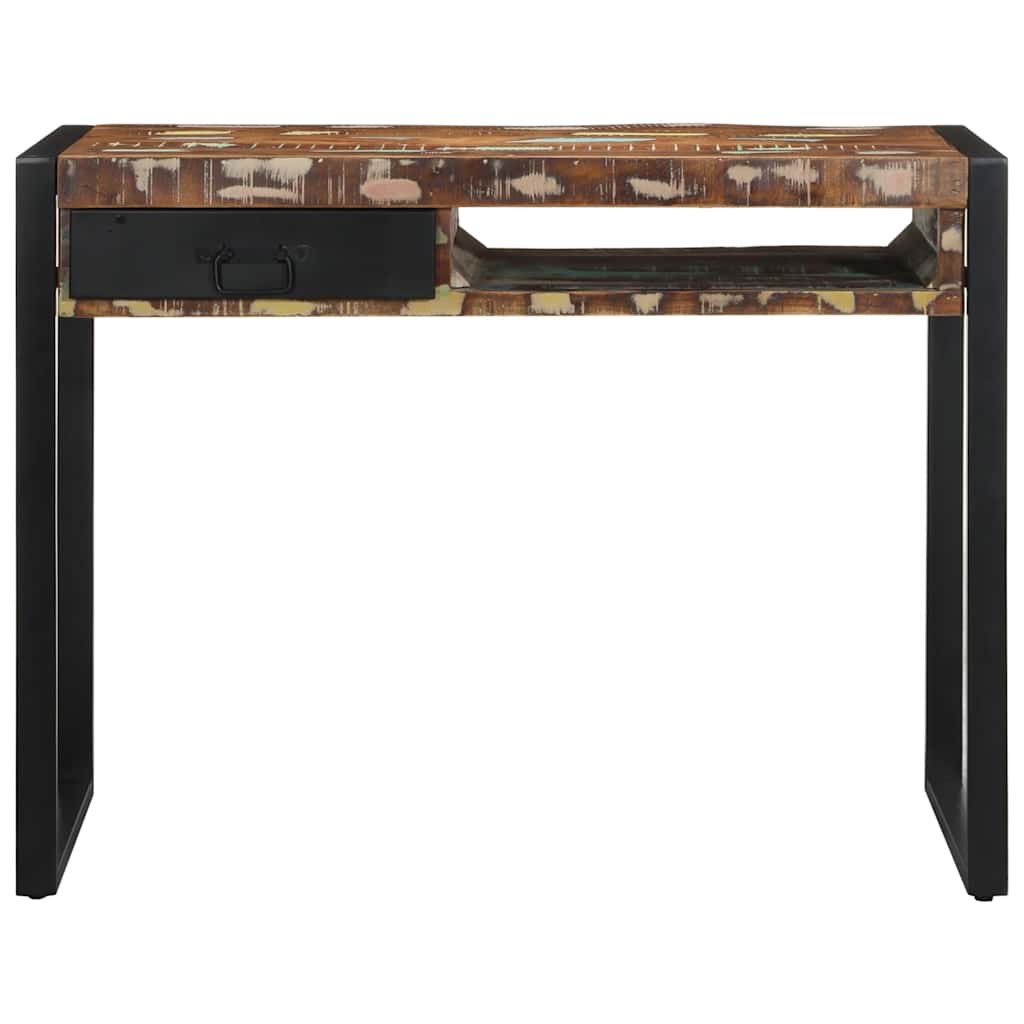 Skrivbord Flerfärgat 100X50X75 Cm Massivt Trä Återvunnet