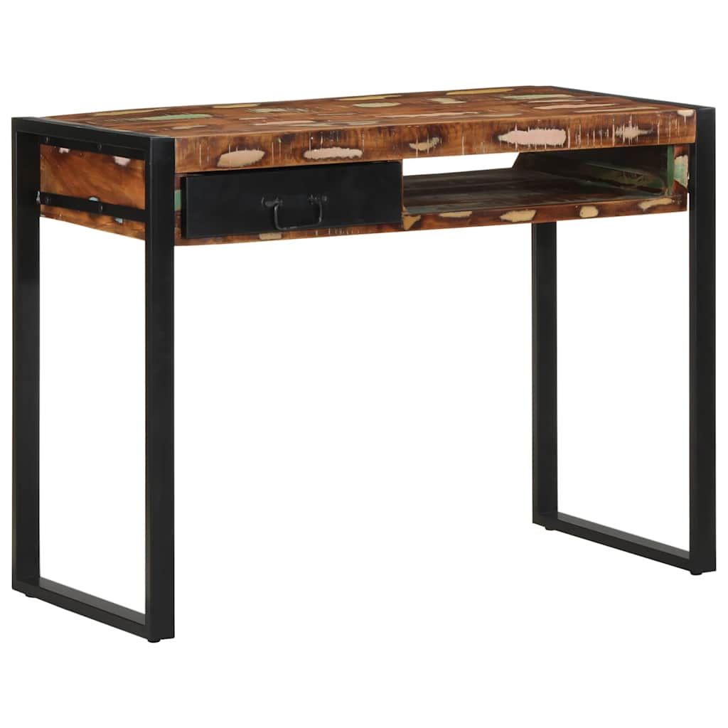 Skrivbord Flerfärgat 100X50X75 Cm Massivt Trä Återvunnet