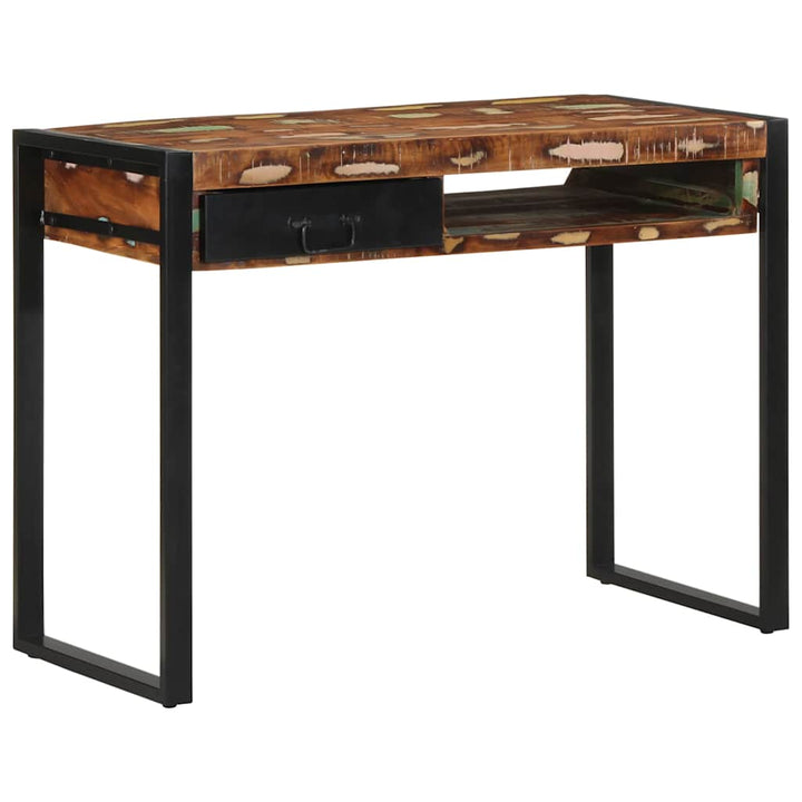 Skrivbord Flerfärgat 100X50X75 Cm Massivt Trä Återvunnet