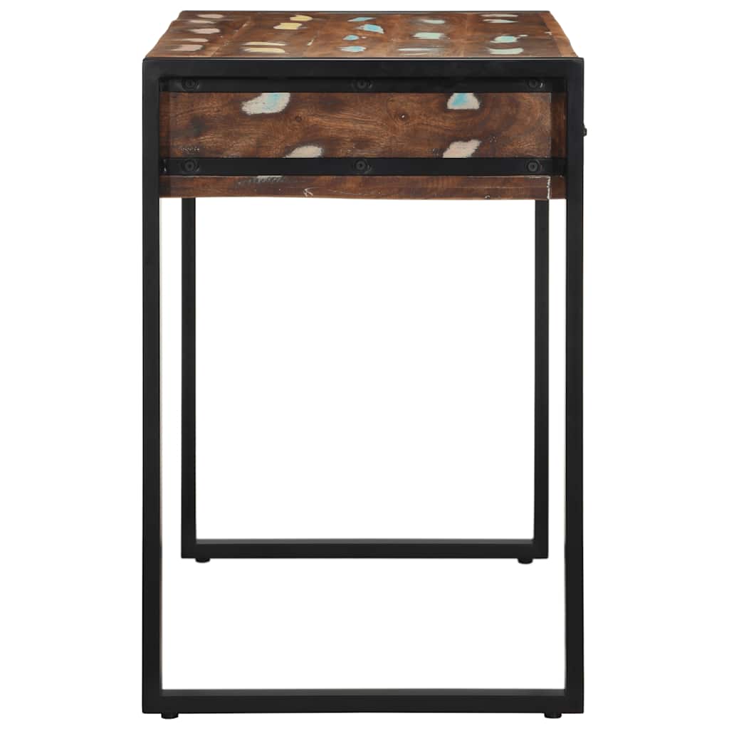 Skrivbord Flerfärgat 100X50X75 Cm Massivt Trä Återvunnet