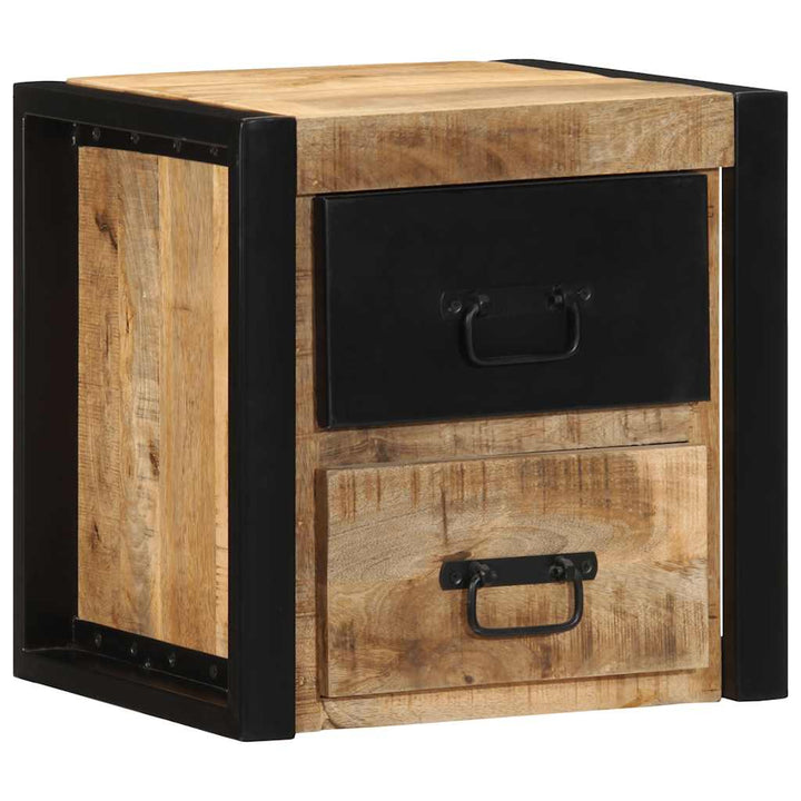 Sängbord 40X35X40 Cm Massivt Grovt Trä Mango