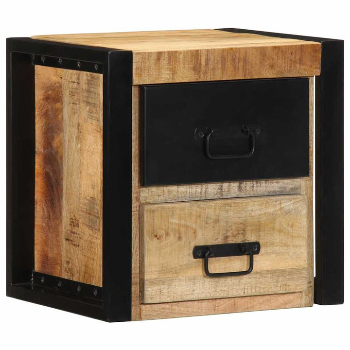 Sängbord 40X35X40 Cm Massivt Grovt Trä Mango