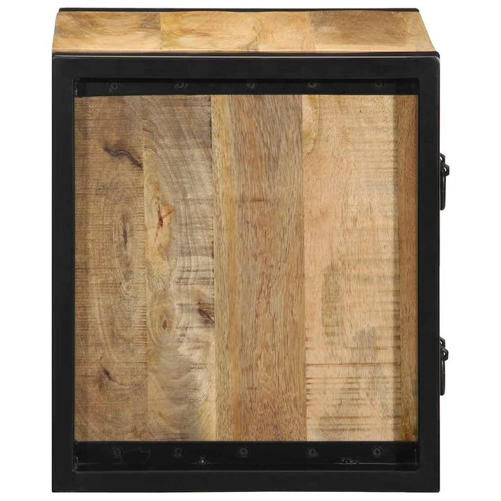 Sängbord 40X35X40 Cm Massivt Grovt Trä Mango