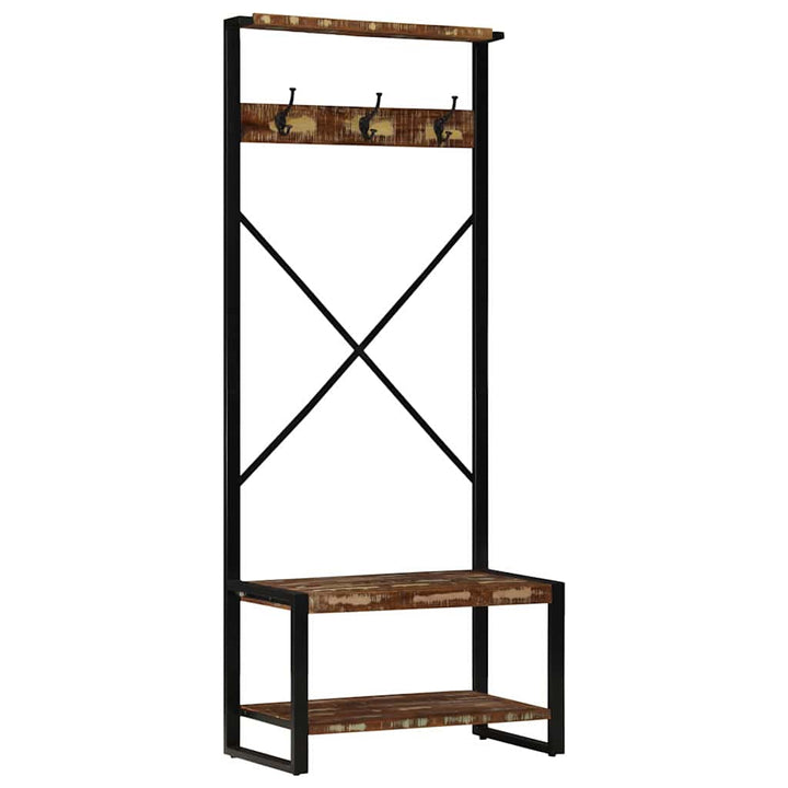 Klädhängare Flerfärgad 80X40X190 Cm Massivt Trä Återvunnet