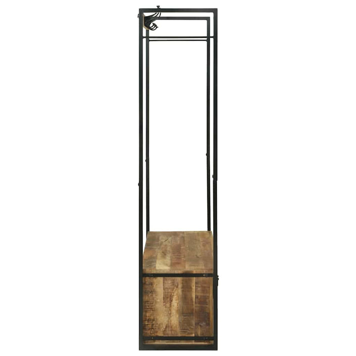 Klädhängare Med Låda Brun 110 X 40 X 179 Cm Massivt Mangoträ