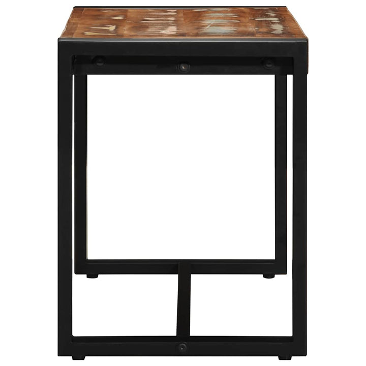 Bänk Flerfärgad 80X35X45 Cm Massivt Trä Återvunnet