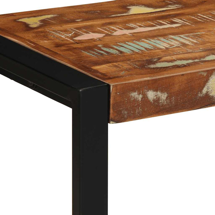 Bänk Flerfärgad 80X35X45 Cm Massivt Trä Återvunnet