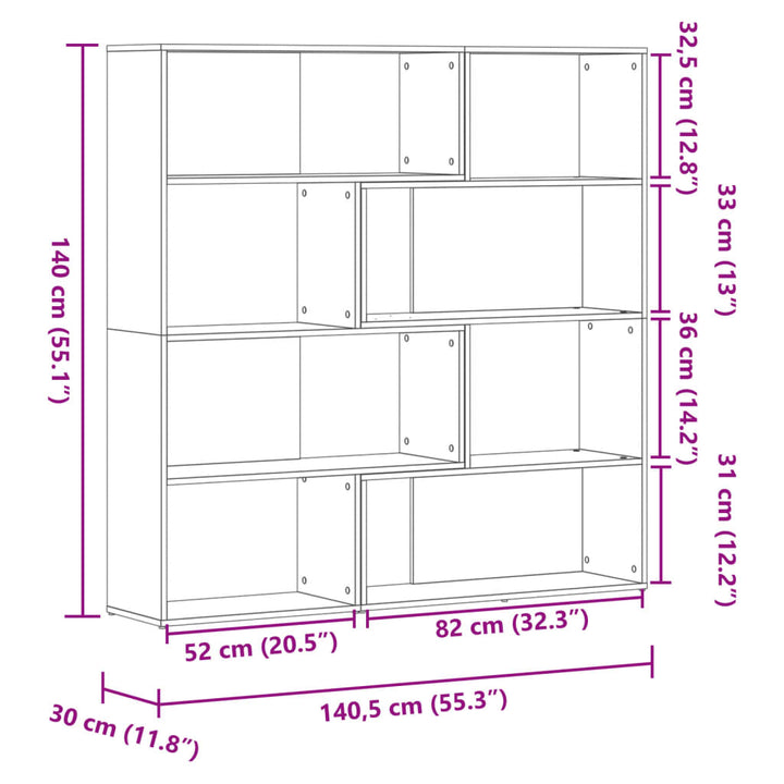 Bokhylla Hörn 4 Hyllplan 85X85X140 Cm