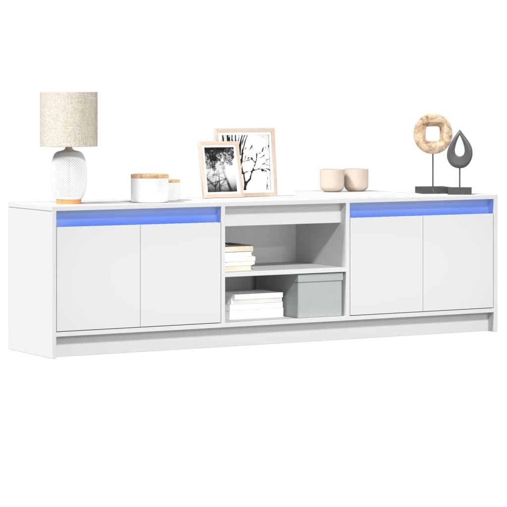 Tv-Bänk Med Leds Sonoma-Ek 139,5X34X50 Cm Konstruerat Trä