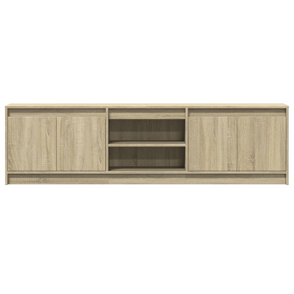 Tv-Bänk Med Leds Sonoma-Ek 180X34X50 Cm Konstruerat Trä