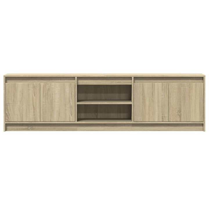 Tv-Bänk Med Leds Sonoma-Ek 180X34X50 Cm Konstruerat Trä