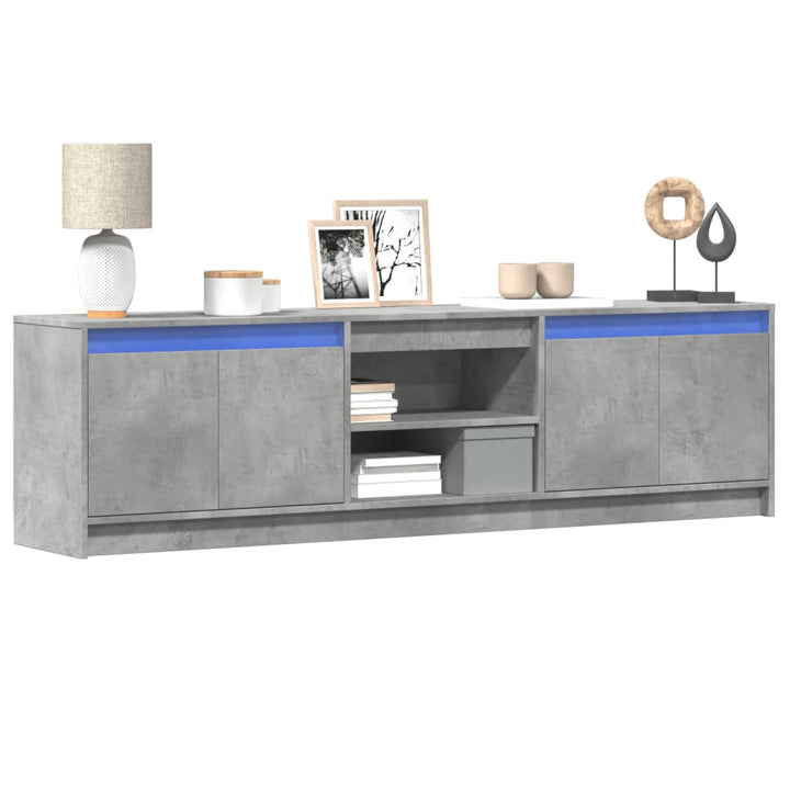 Tv-Bänk Med Leds Sonoma-Ek 180X34X50 Cm Konstruerat Trä