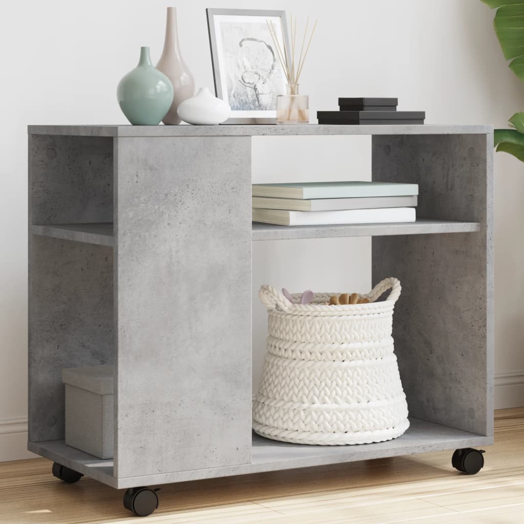 Sidobord Med Hjul 70X35X60 Cm Konstruerat Trä