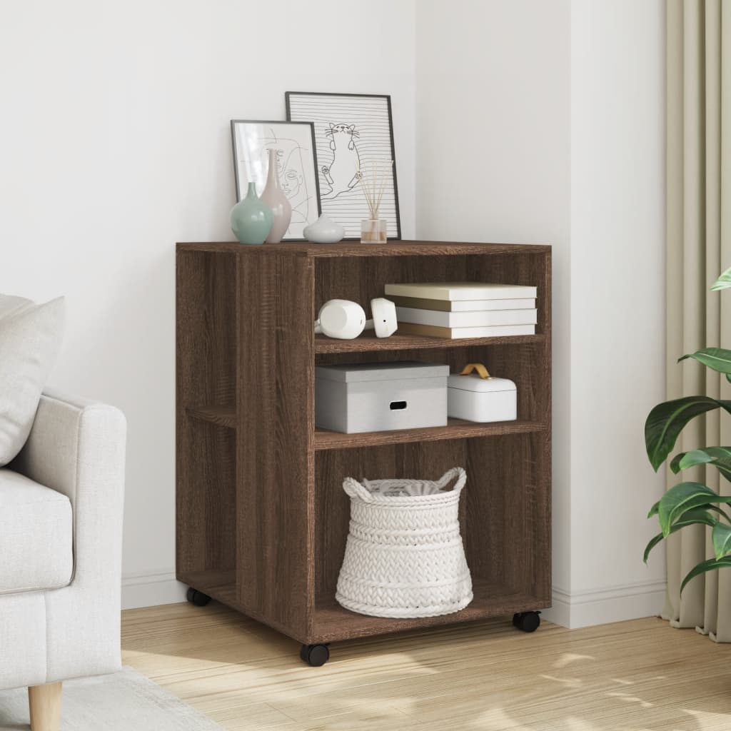 Sidobord Med Hjul Ek 55X60X78 Cm Konstruerat Trä