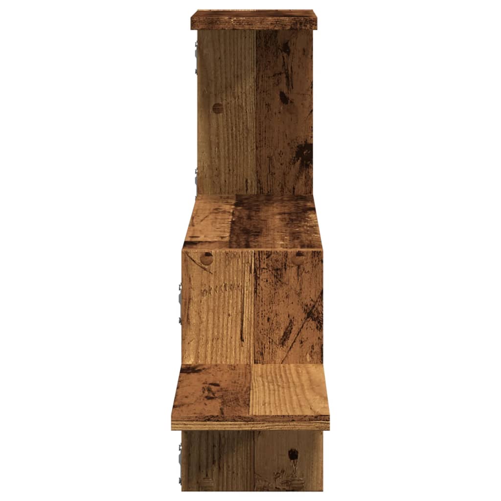 Vägghylla Åldrat Trä 104X15X49 Cm Konstruerat Trä