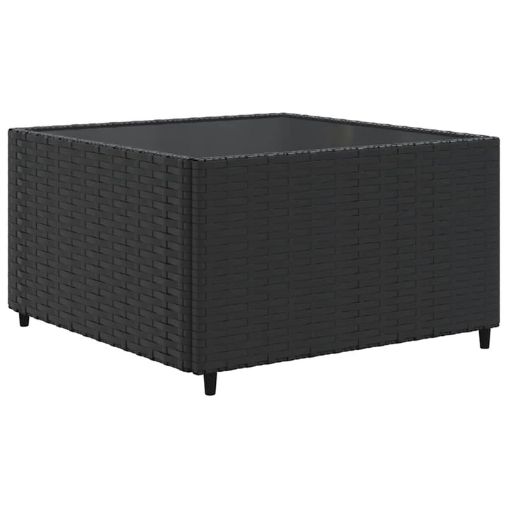 Loungegrupp Med Dynor 6 Delar Svart Konstrotting