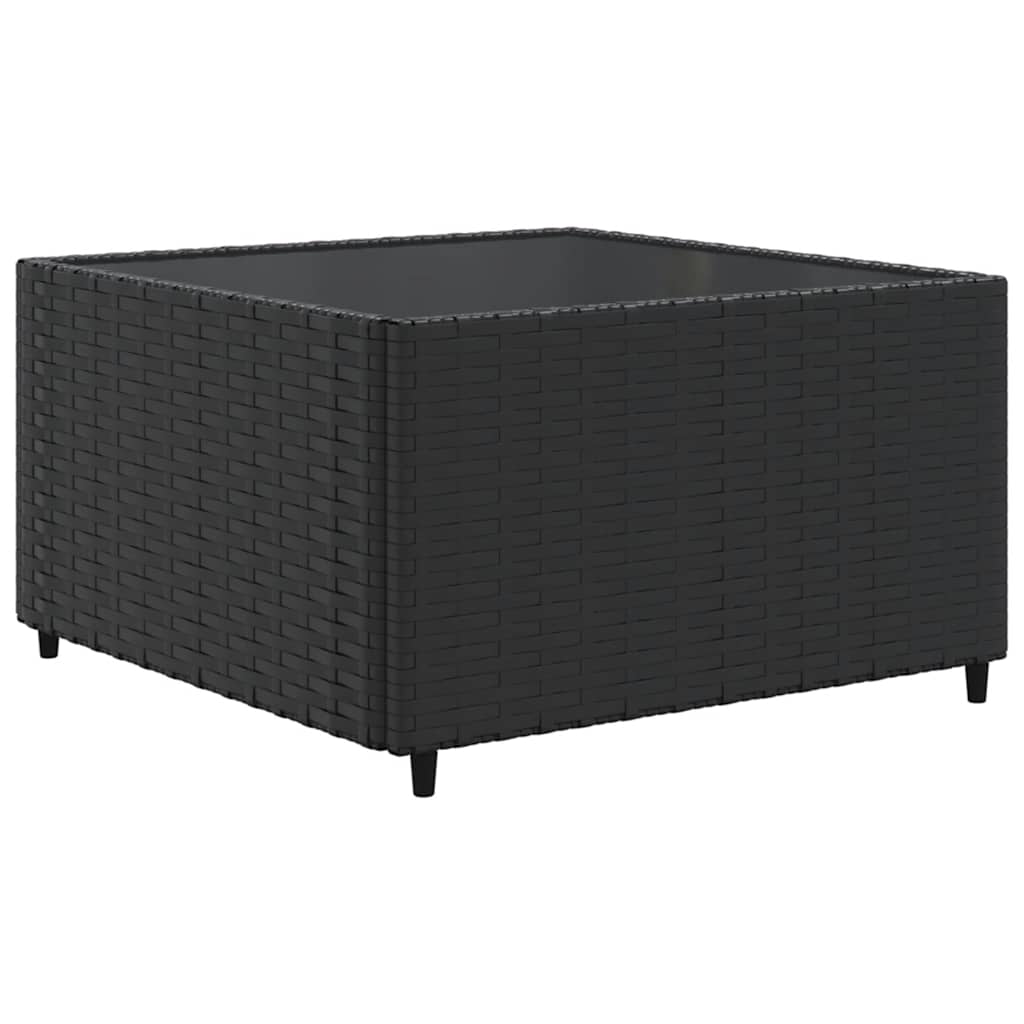 Loungegrupp Med Dynor 6 Delar Svart Konstrotting