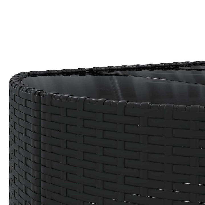 Loungegrupp 10 Delar Med Svarta Dynor Konstrotting