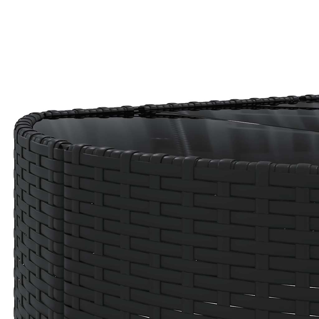 Loungegrupp 10 Delar Med Svarta Dynor Konstrotting