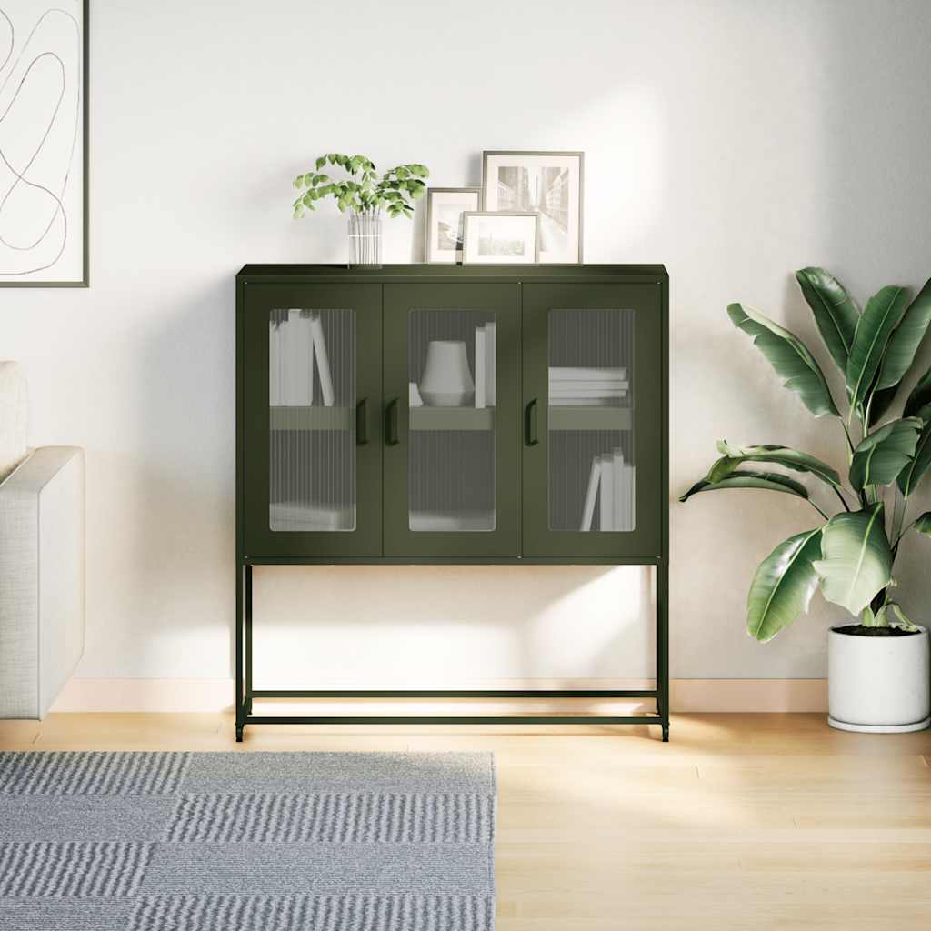 Sidoskåp 100,5X39X107 Cm Kallvalsat Stål