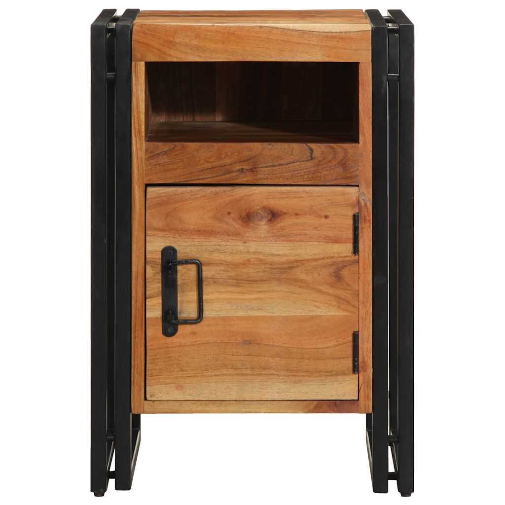 Sängbord 40X40X59 Cm Massivt Trä Akacia