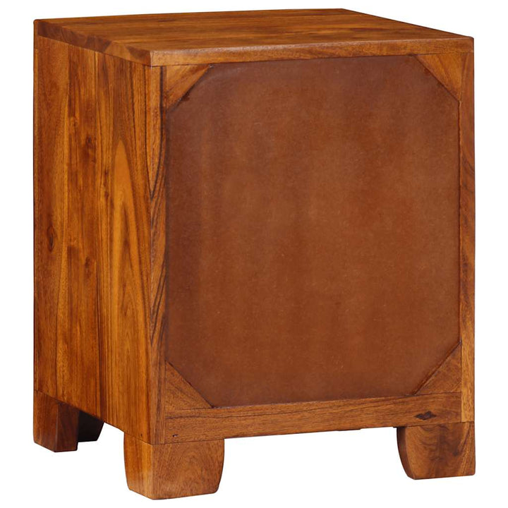 Sängbord 2 St 35X35X45 Cm Massivt Trä Akacia