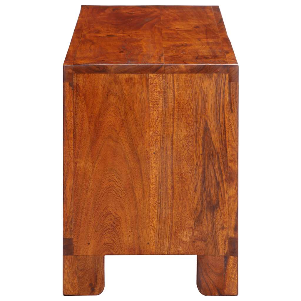 Tv-Bänk Flerfärgad 110X30X40 Massivt Trä Akacia