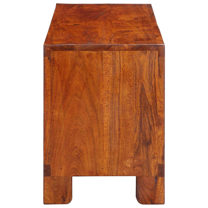 Tv-Bänk Flerfärgad 110X30X40 Massivt Trä Akacia